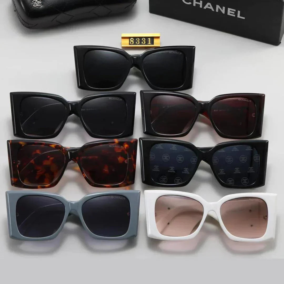 6-color fashion letter temple polarized sunglasses