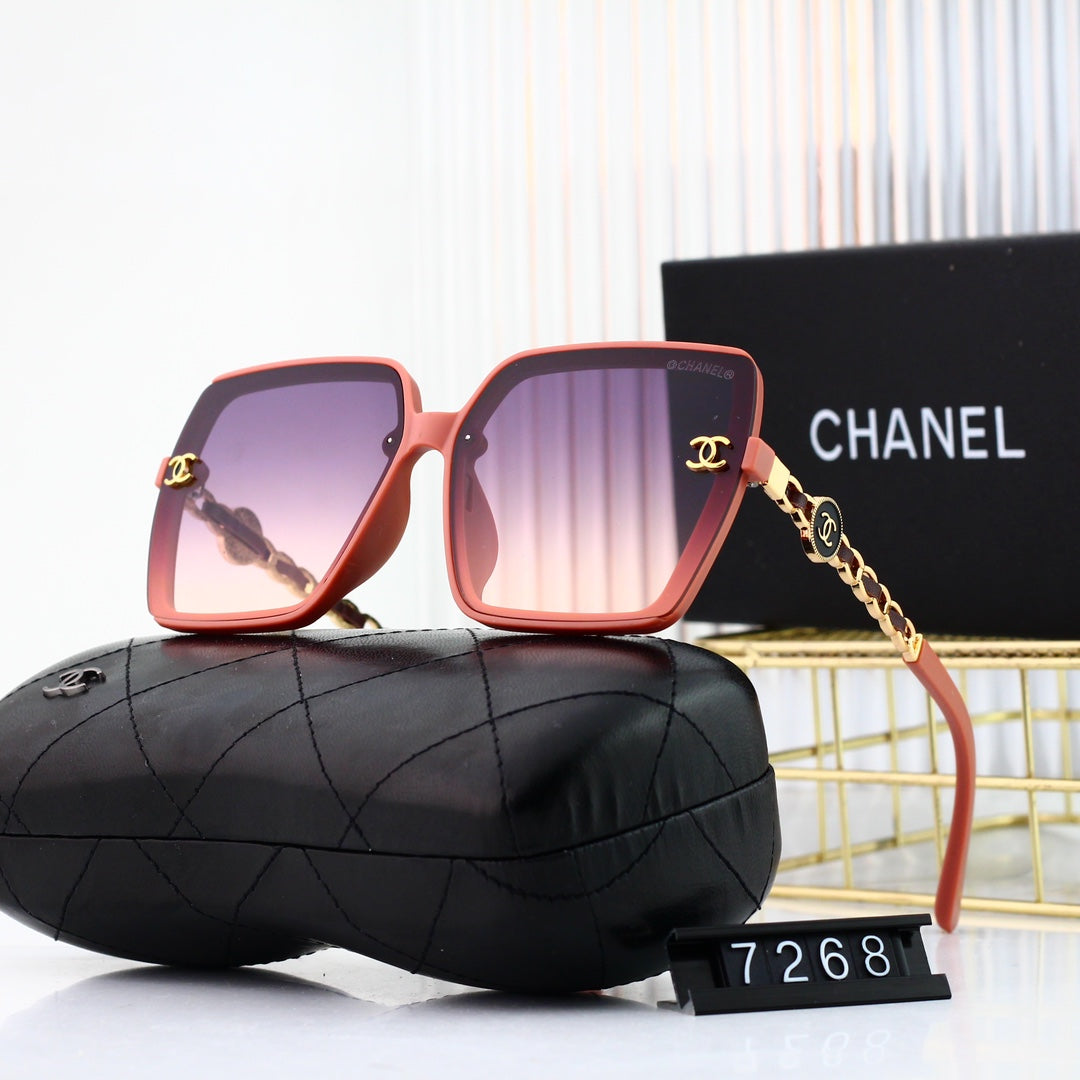 5-color Polaroid nylon HD lenses frameless design sunglasses 7268