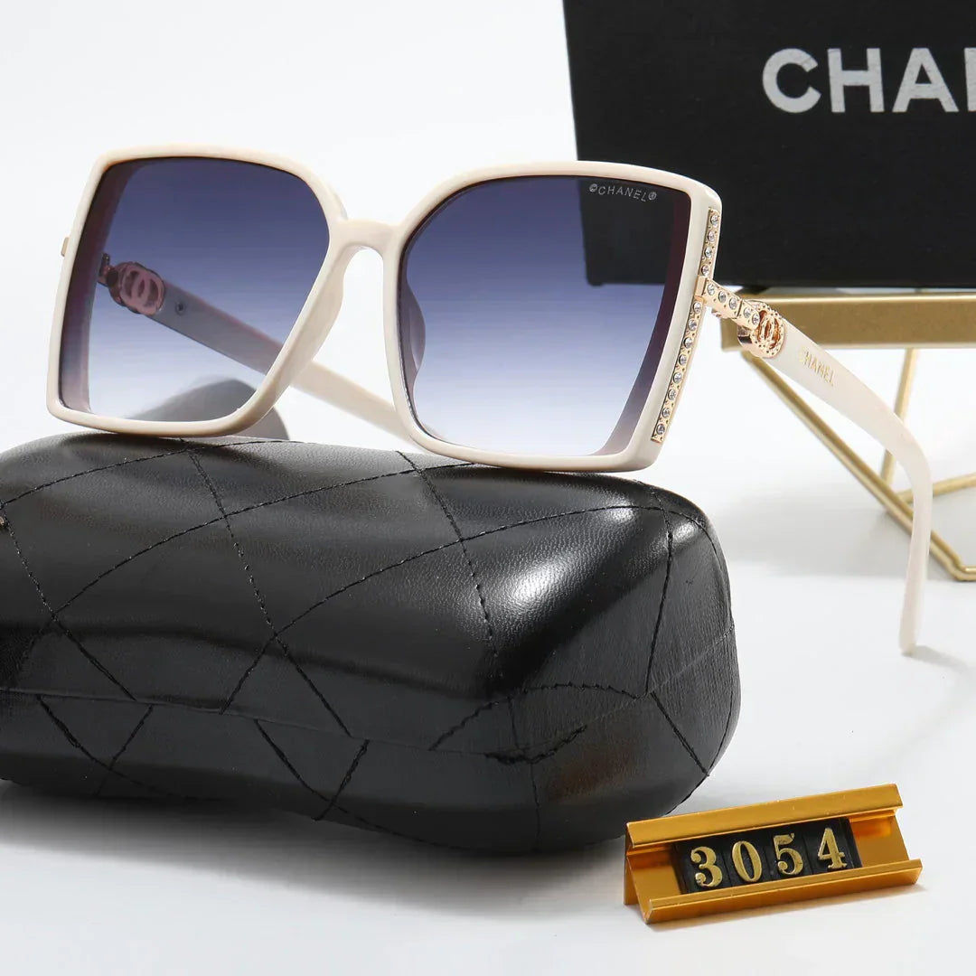 6 Colors Fashion Double Rhinestone Temple Polarized Sunglasses