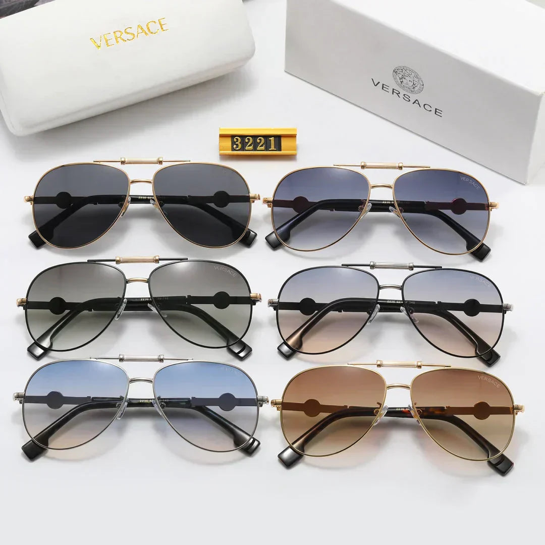 6 colors fashion oval double bridge frame polarized sunglasses