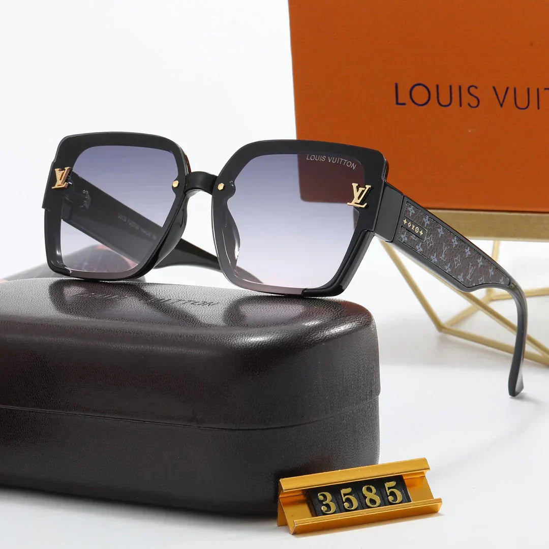 5-color fashion four-leaf clover print temple polarized sunglasses