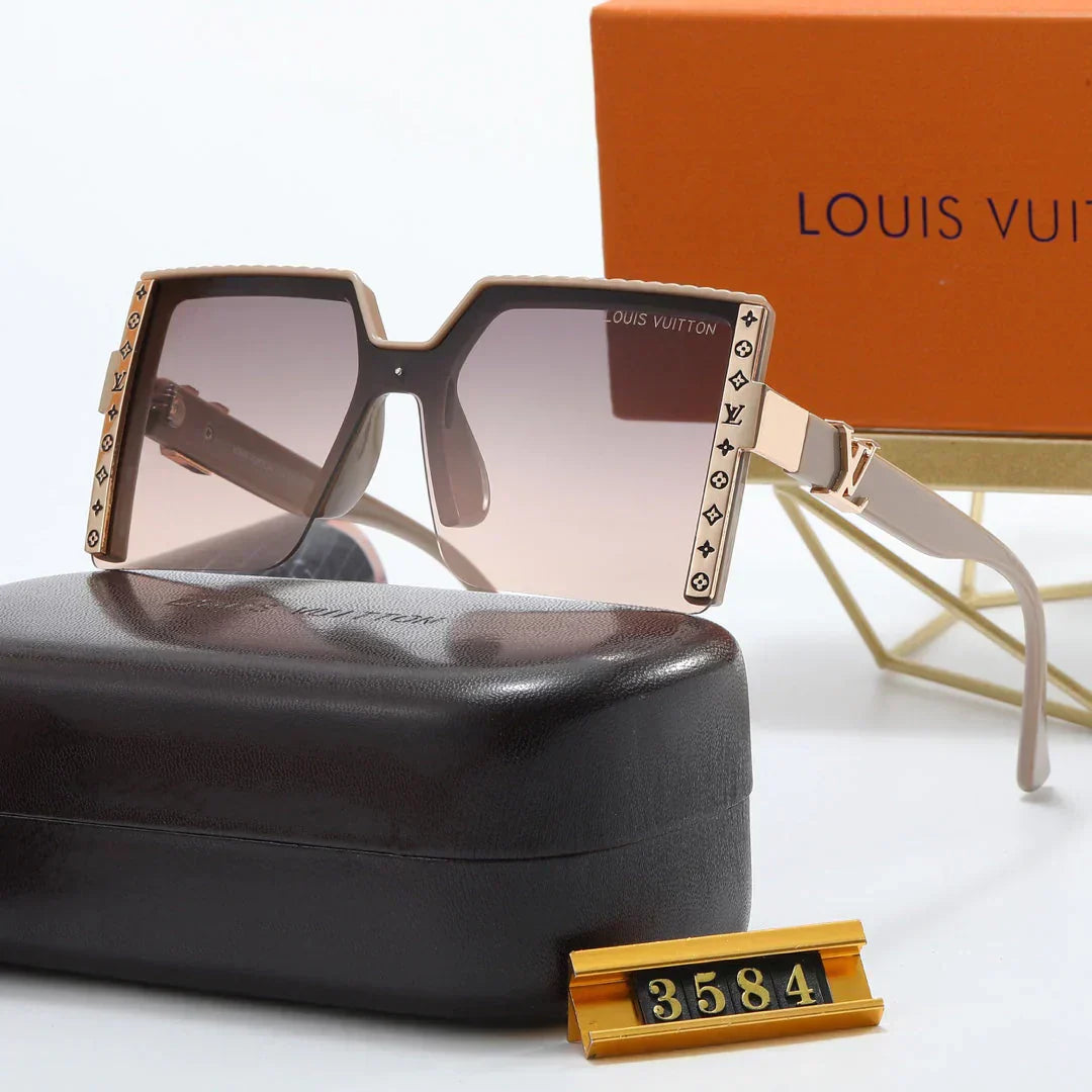 5-color stylish four-leaf clover border letter polarized sunglasses