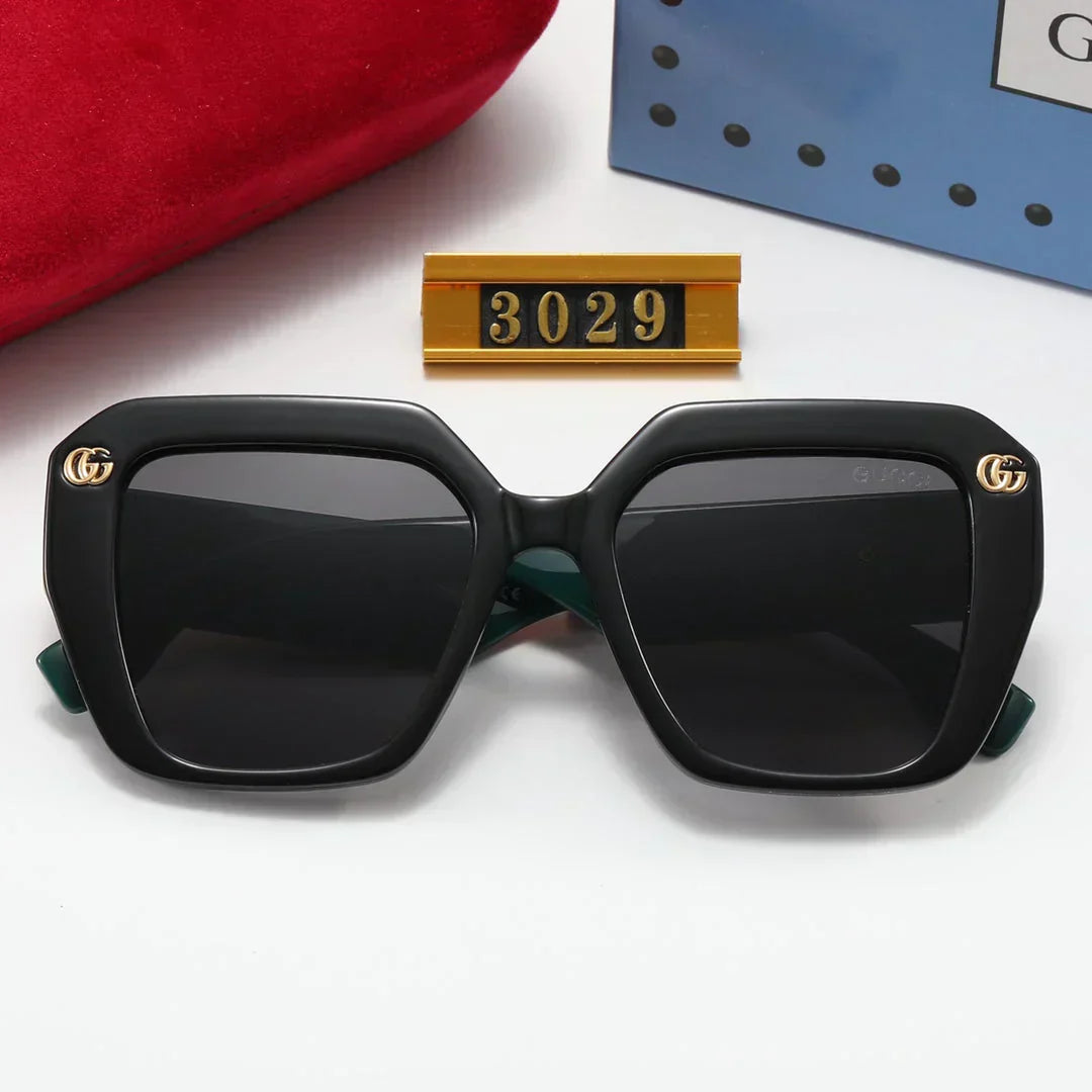 4 Colors Fashion Double Striped Frame Sunglasses