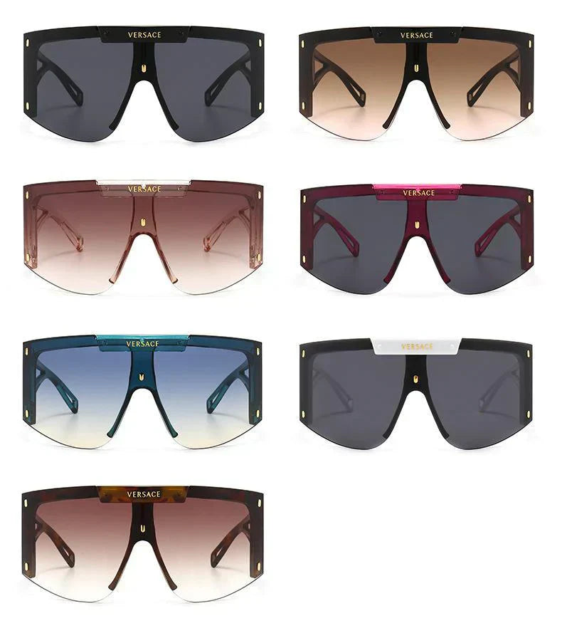 6 Colors One-piece Oversized Frame One-piece Retro Modern Charm Sunglasses