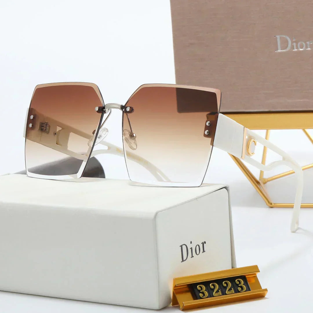 5 Colors Fashionable Rimless Nylon Lens Temple Polarized Sunglasses