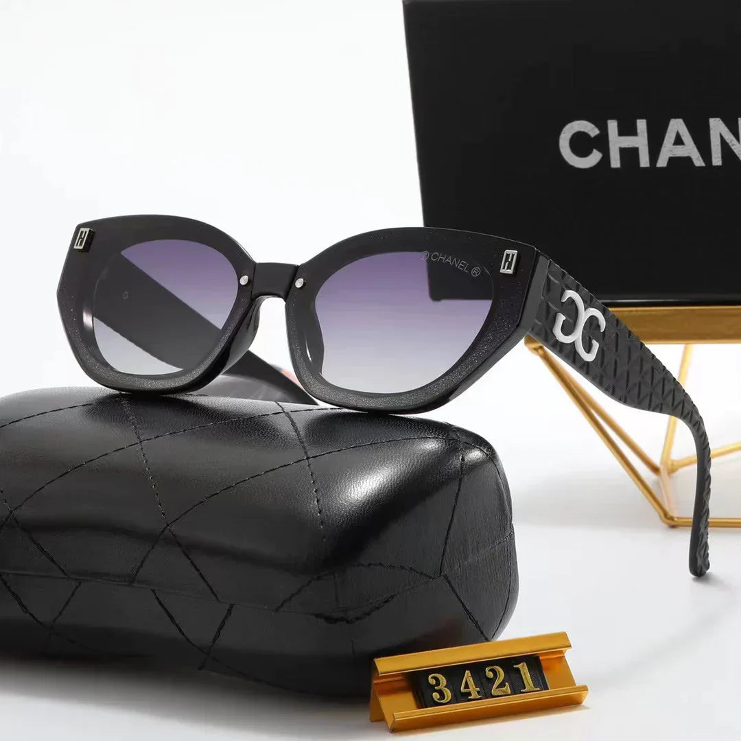 4-color fashion triangle rhombus temple polarized sunglasses