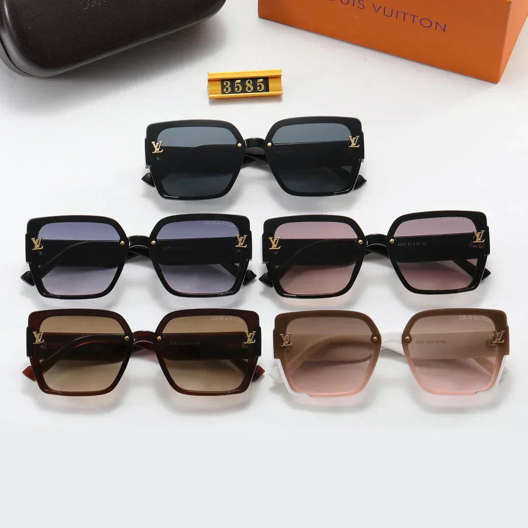 5-color fashion four-leaf clover print temple polarized sunglasses