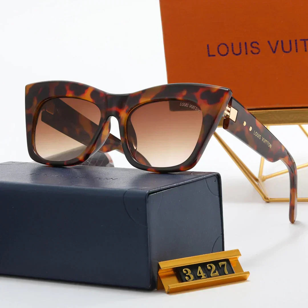 6 color minimalist stitching letter temple polarized sunglasses