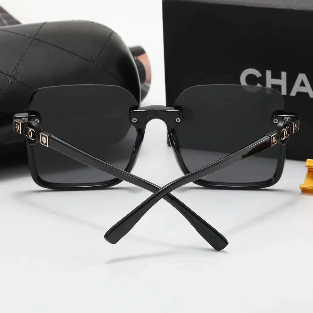 5-color fashion half-frame floral pattern temple polarized sunglasses