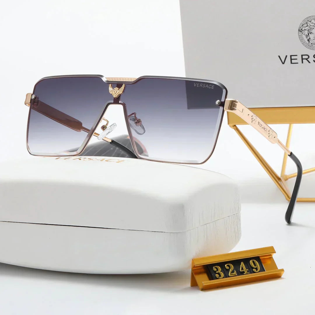 5 color fashion letter label square inner frame polarizing sunglasses