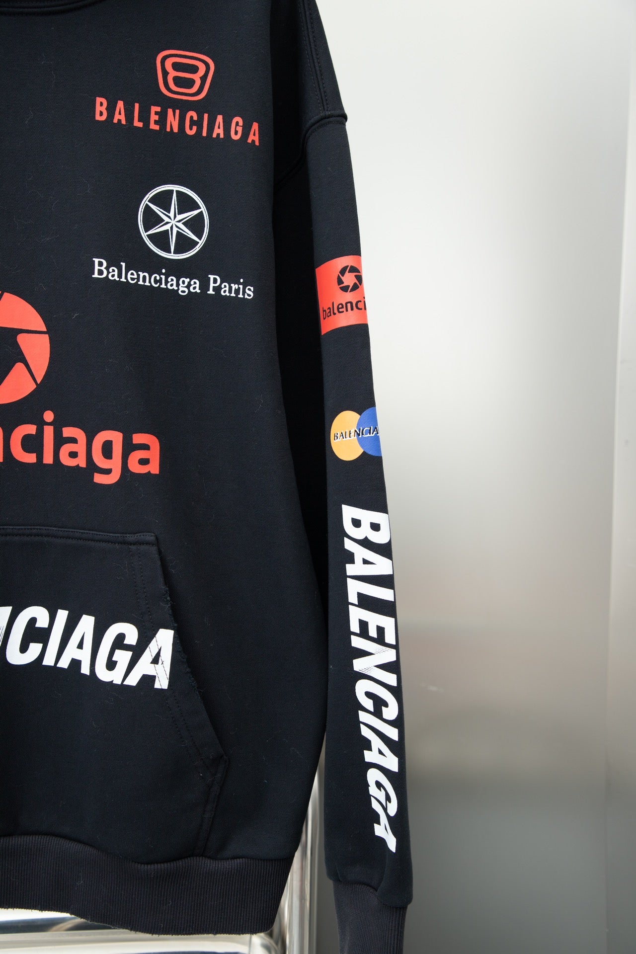 New print loose hoodie