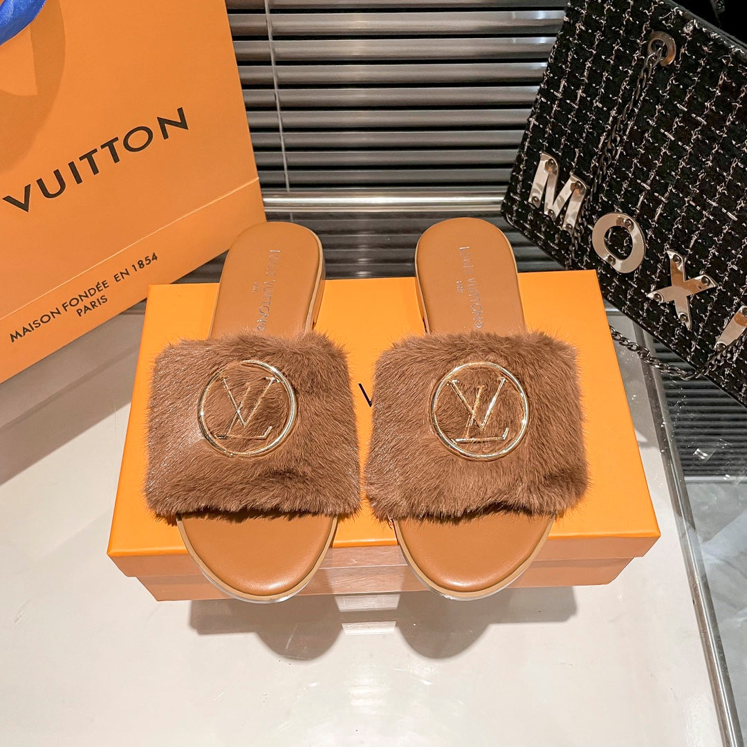 Fur Lock It Sandals