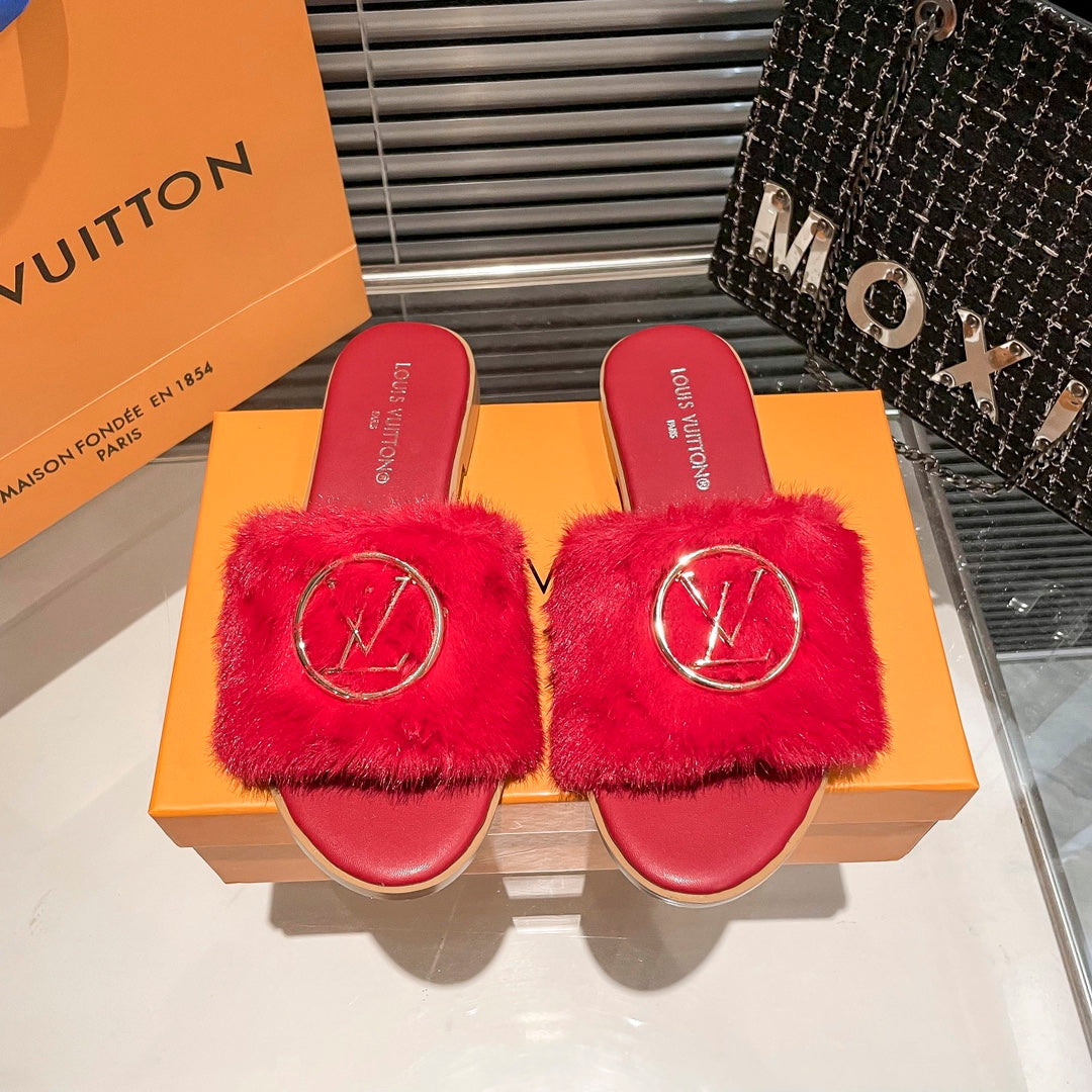 Fur Lock It Sandals