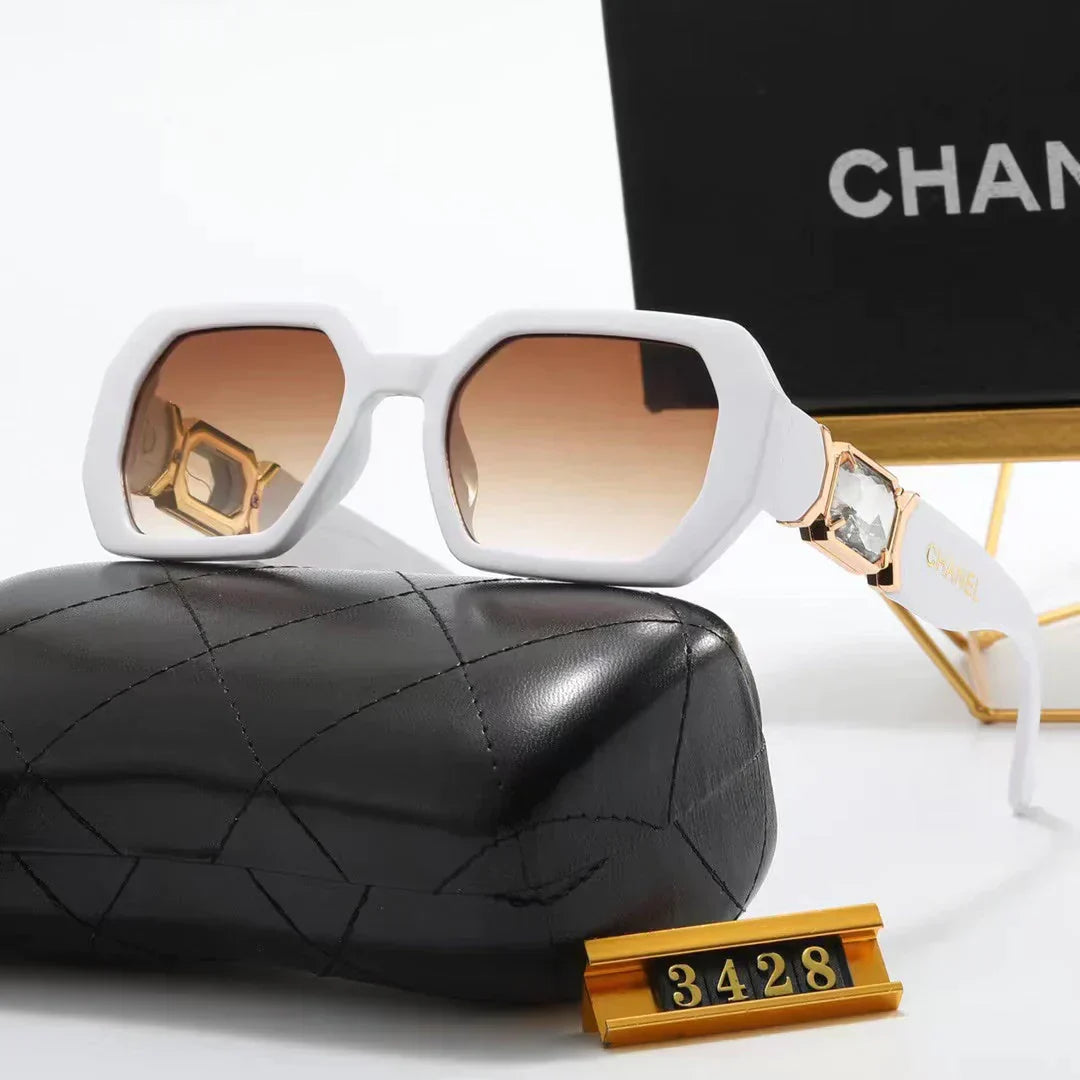 7-color fashion rhinestone temple polarized sunglasses