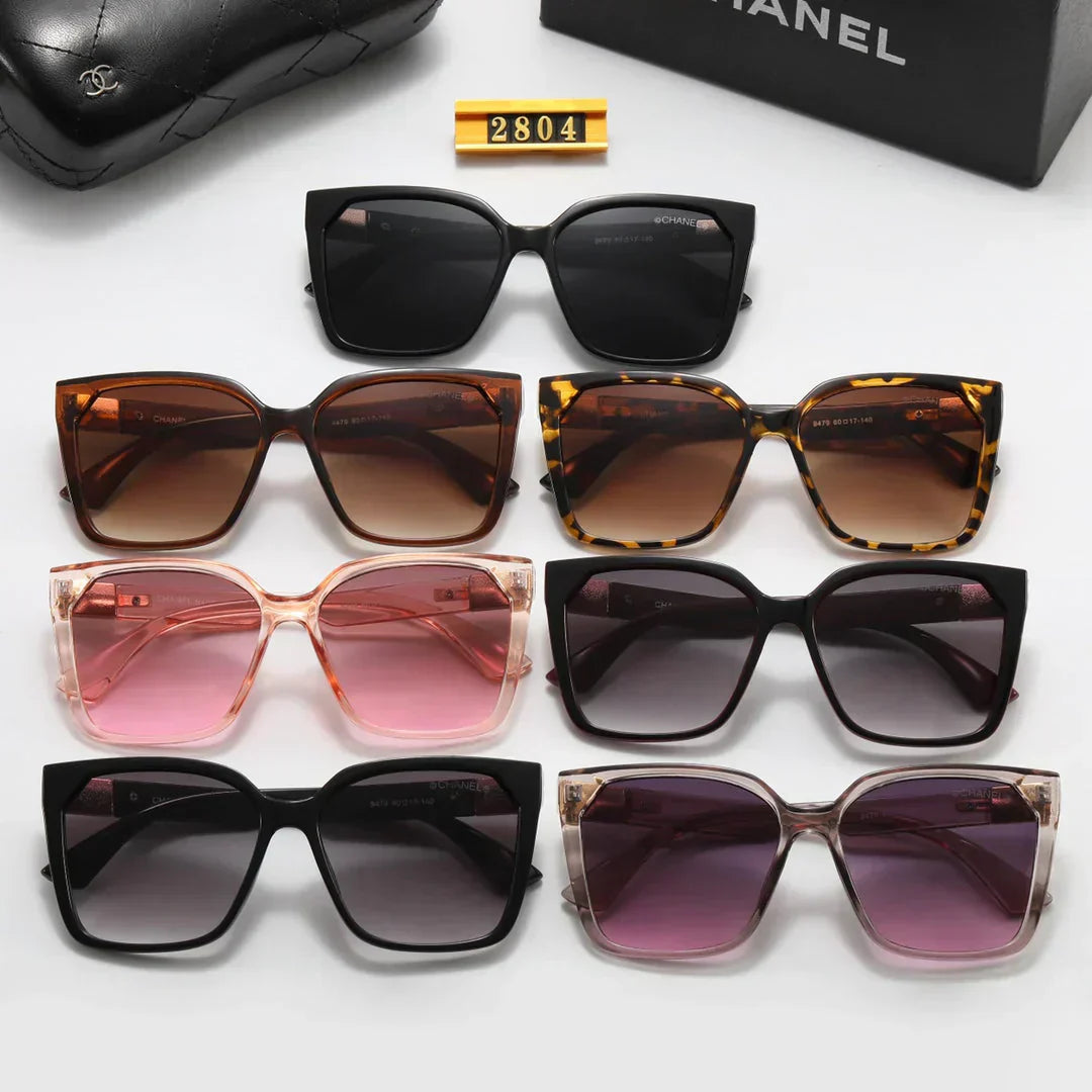 7 Colors Square Corrugated Temple Polarized Sunglasses