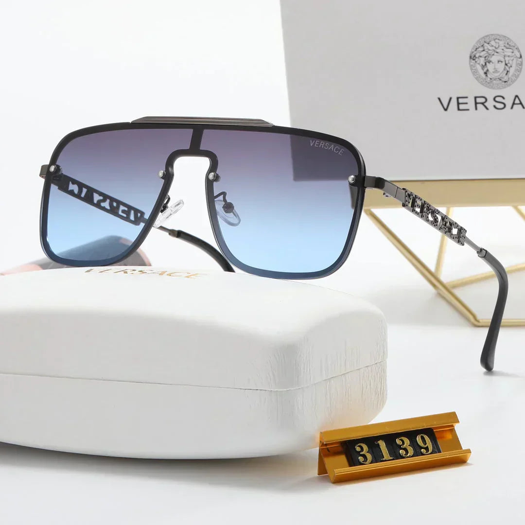 5 Color Fashion Printed Lens Letter Temple Polarized Sunglasses