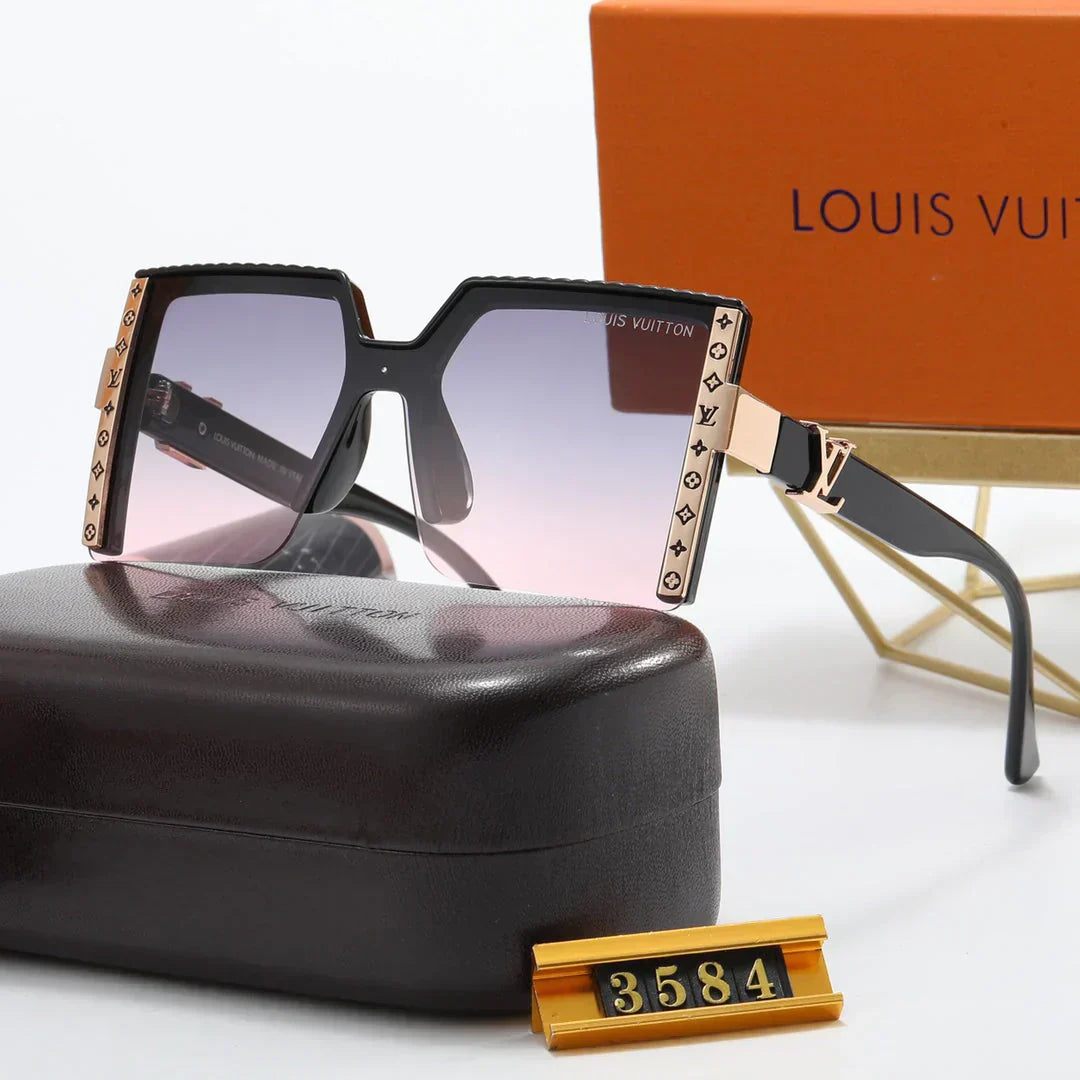 5-color stylish four-leaf clover border letter polarized sunglasses