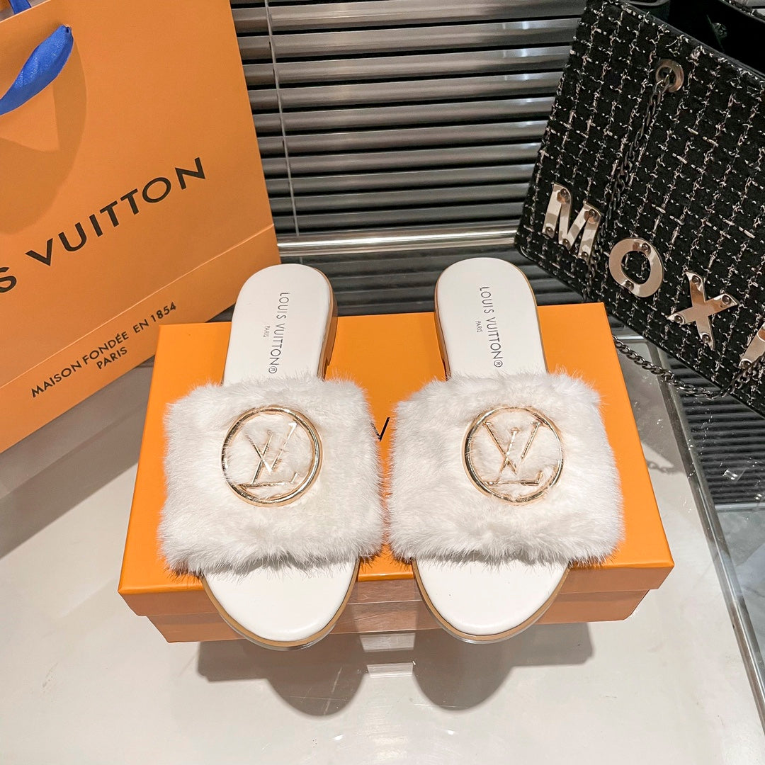 Fur Lock It Sandals