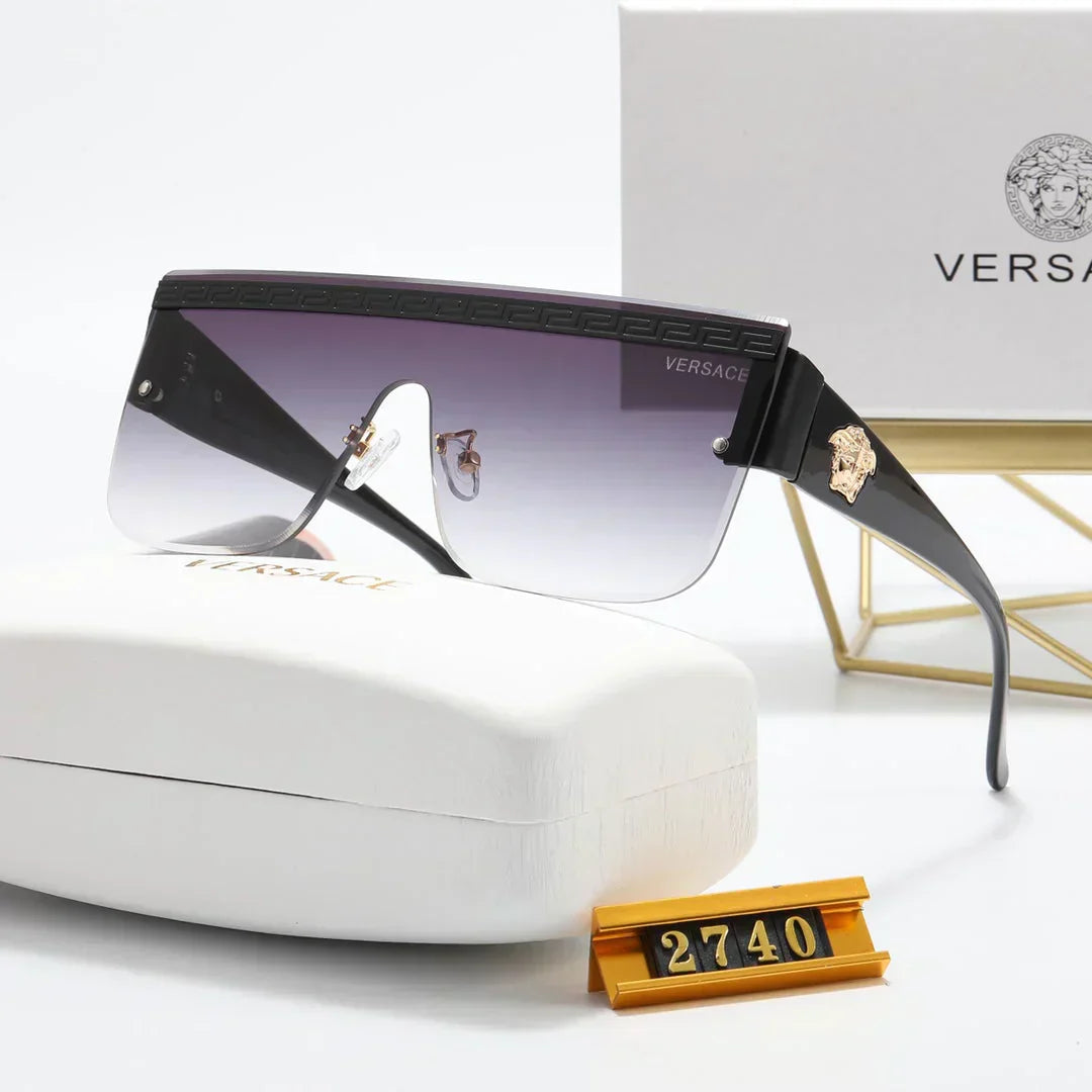 7 colors luxury printed horizontal stripe integrated polarized sunglasses