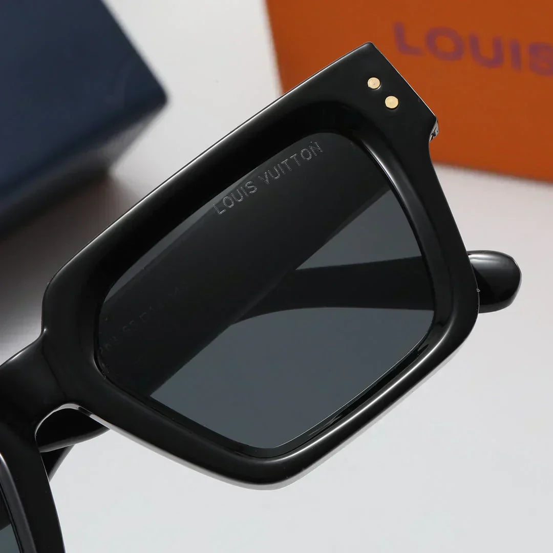 4 colors simple square letter polarized sunglasses