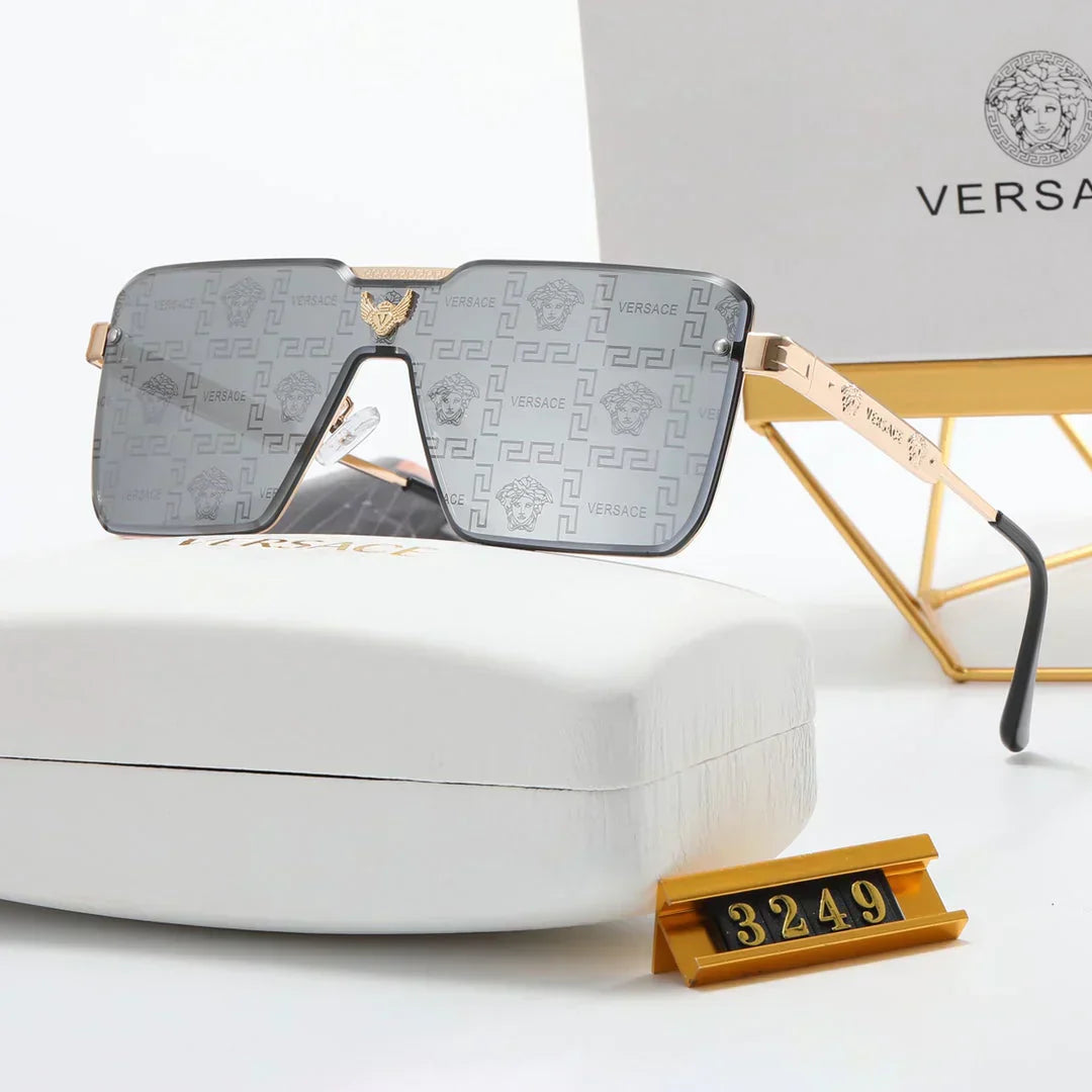 5 color fashion letter label square inner frame polarizing sunglasses