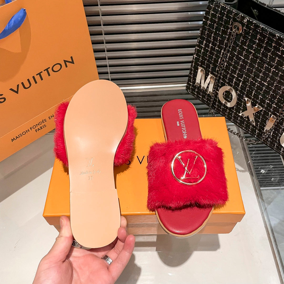 Fur Lock It Sandals