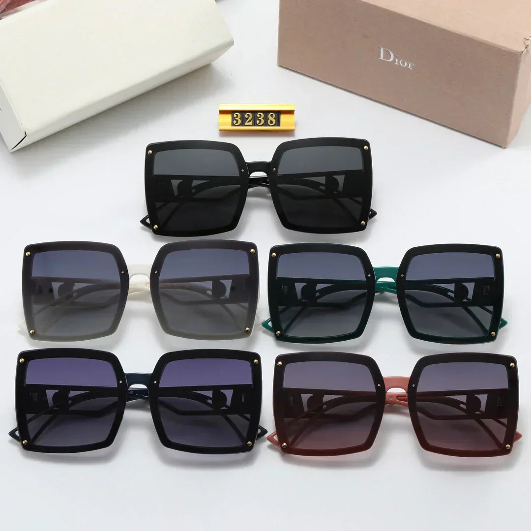 5 colors simple hollowed out mirror leg polarized sunglasses