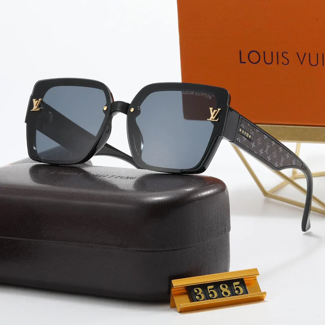 5-color fashion four-leaf clover print temple polarized sunglasses