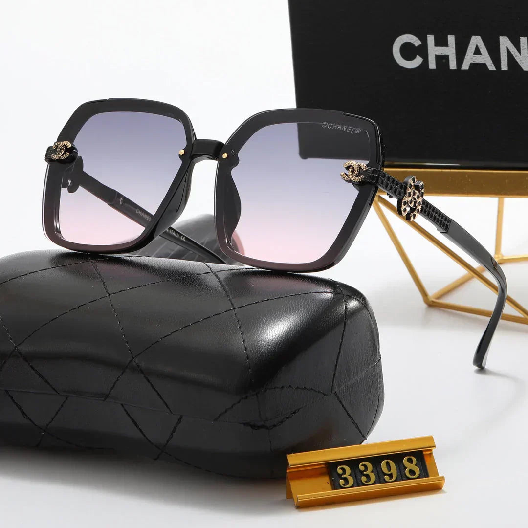 4 color fashion oval double  temple polarized sunglasses