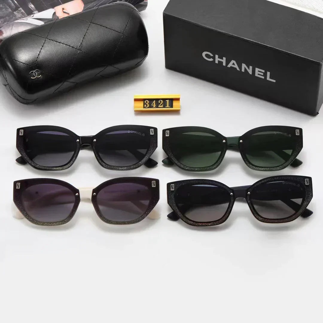 4-color fashion triangle rhombus temple polarized sunglasses