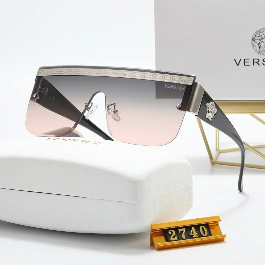 7 colors luxury printed horizontal stripe integrated polarized sunglasses