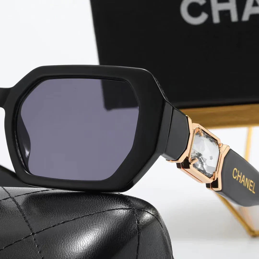 7-color fashion rhinestone temple polarized sunglasses