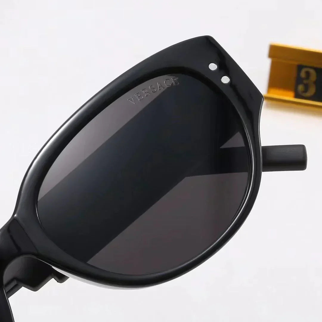 4 colors fashion lion head striped plaid mirror temple polarized