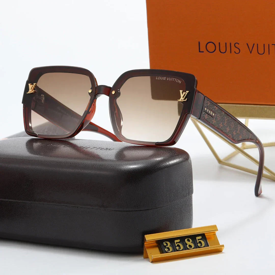 5-color fashion four-leaf clover print temple polarized sunglasses