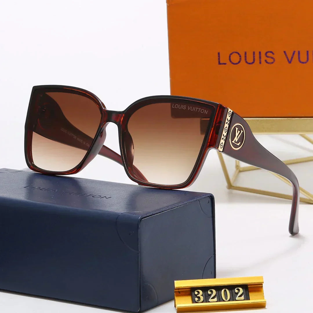 7 colors luxury four-leaf flower large letter polarized sunglasses
