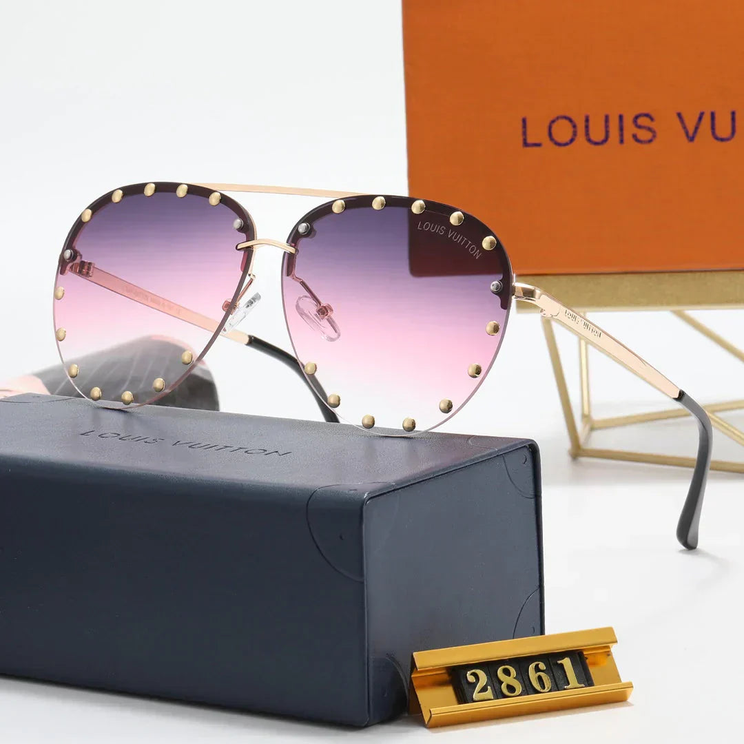 6 Colors Fashion Printed Willow Letters Polarized Sunglasses