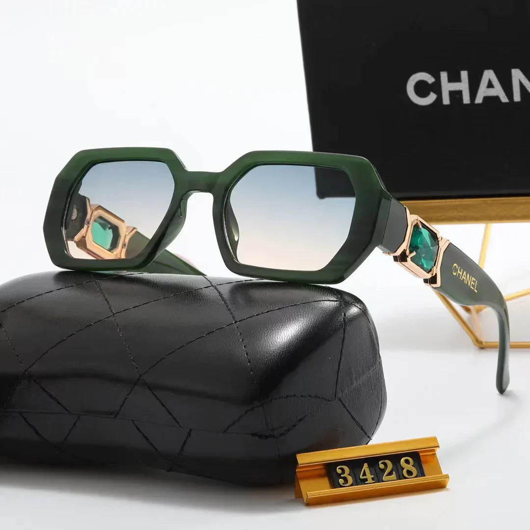 7-color fashion rhinestone temple polarized sunglasses