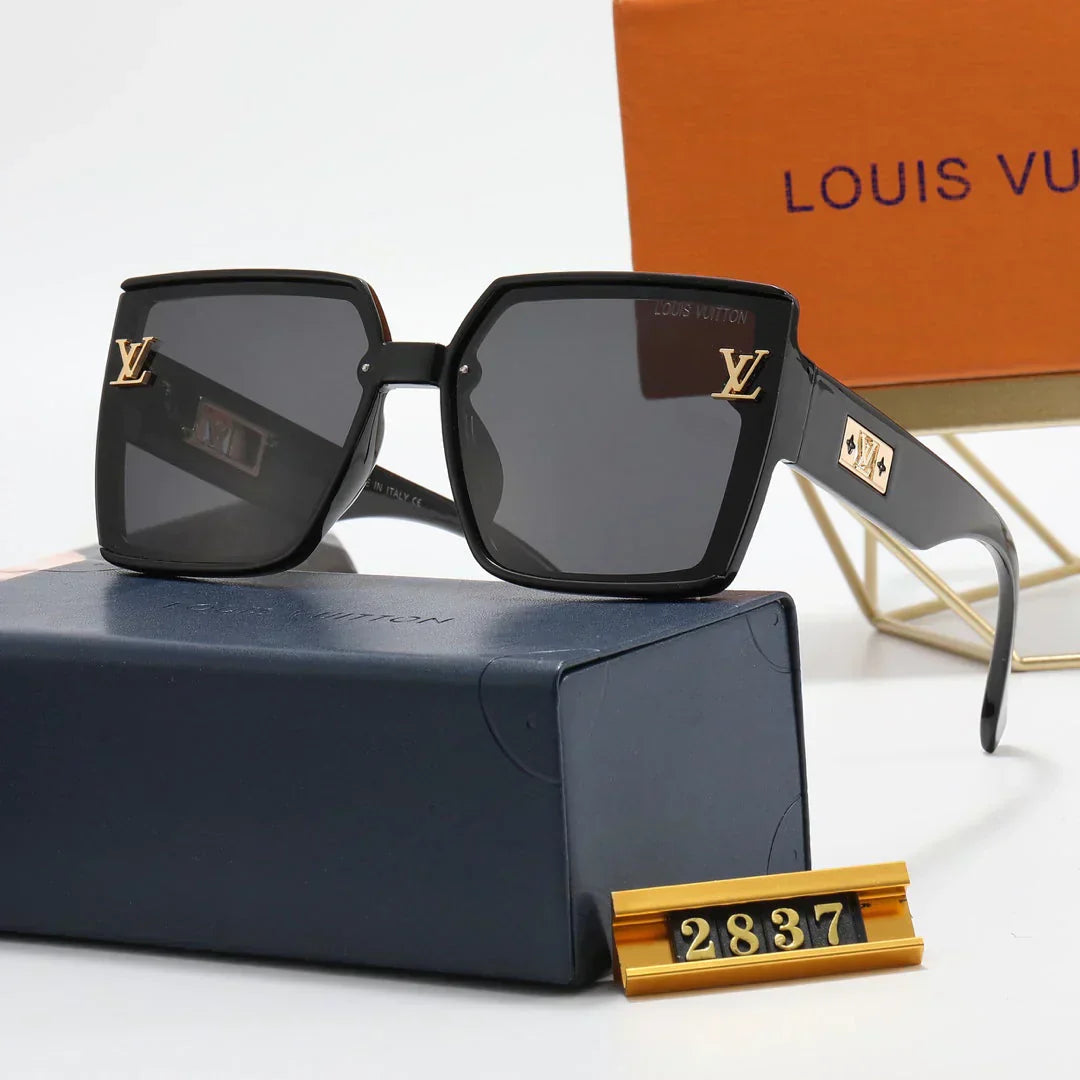 6 colors fashion hollow four-leaf clover alphabet polarized sunglasses