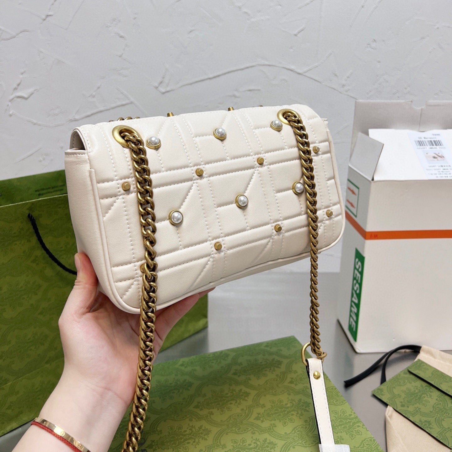 Classic Marmont Pearl Handle Bag