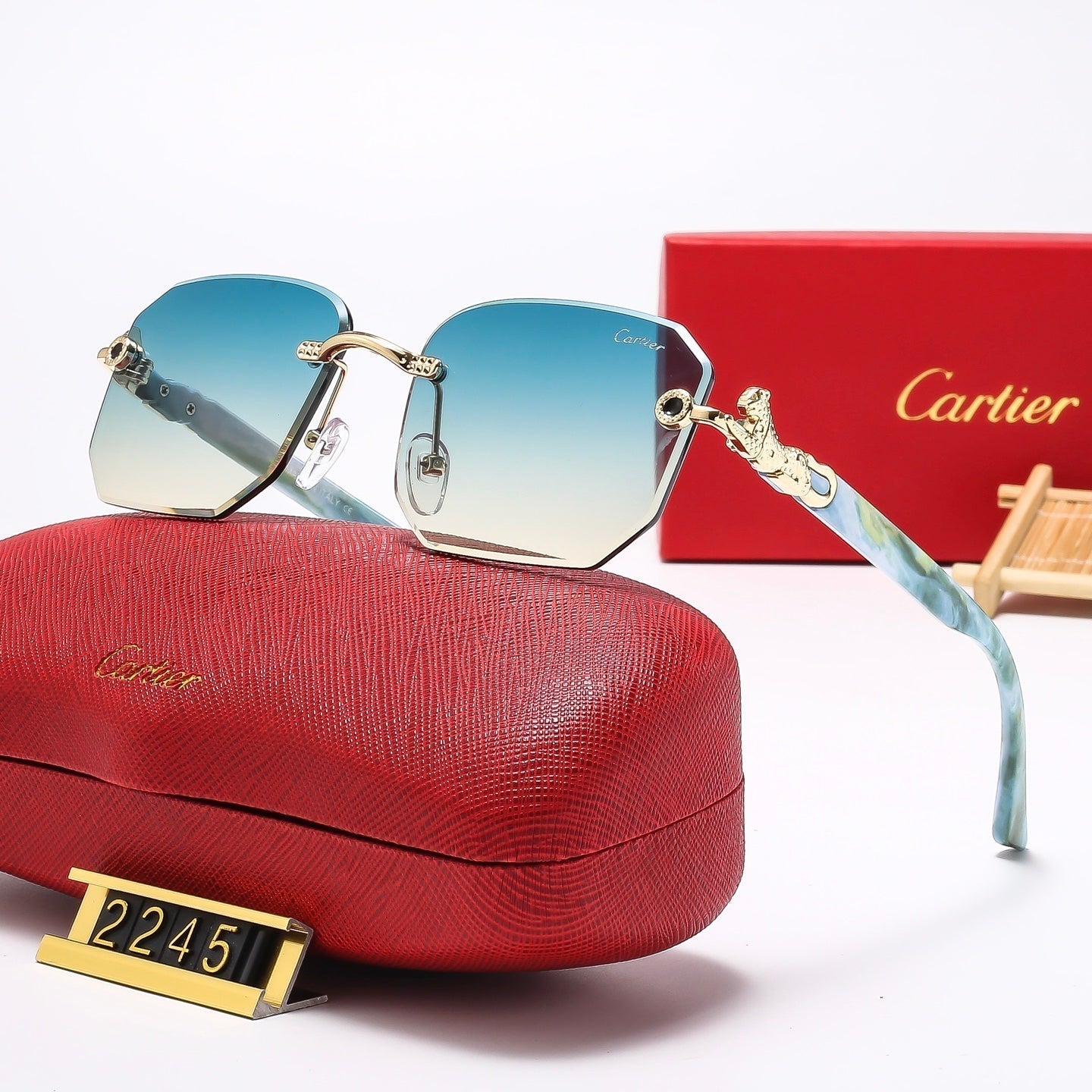 Classic rimless design sunglasses 2245