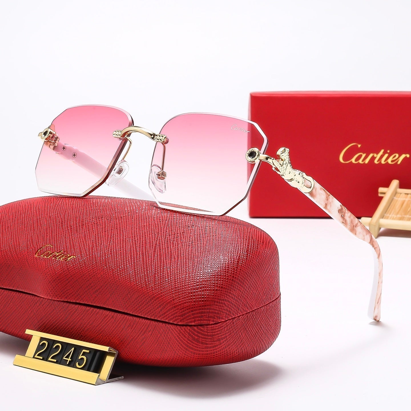 Classic rimless design sunglasses 2245