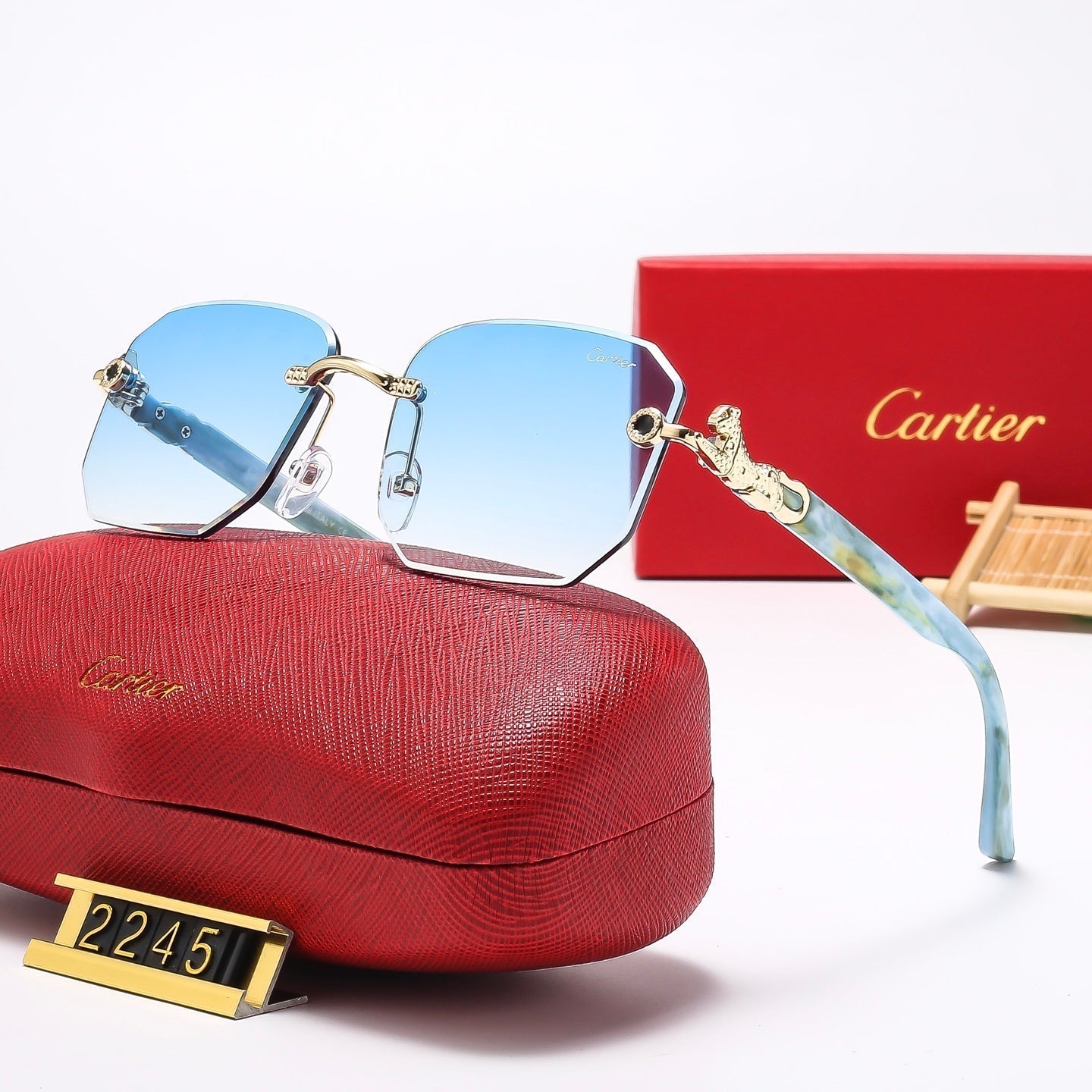 Classic rimless design sunglasses 2245