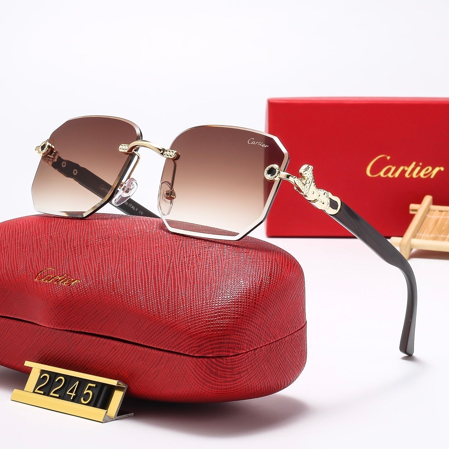 Classic rimless design sunglasses 2245