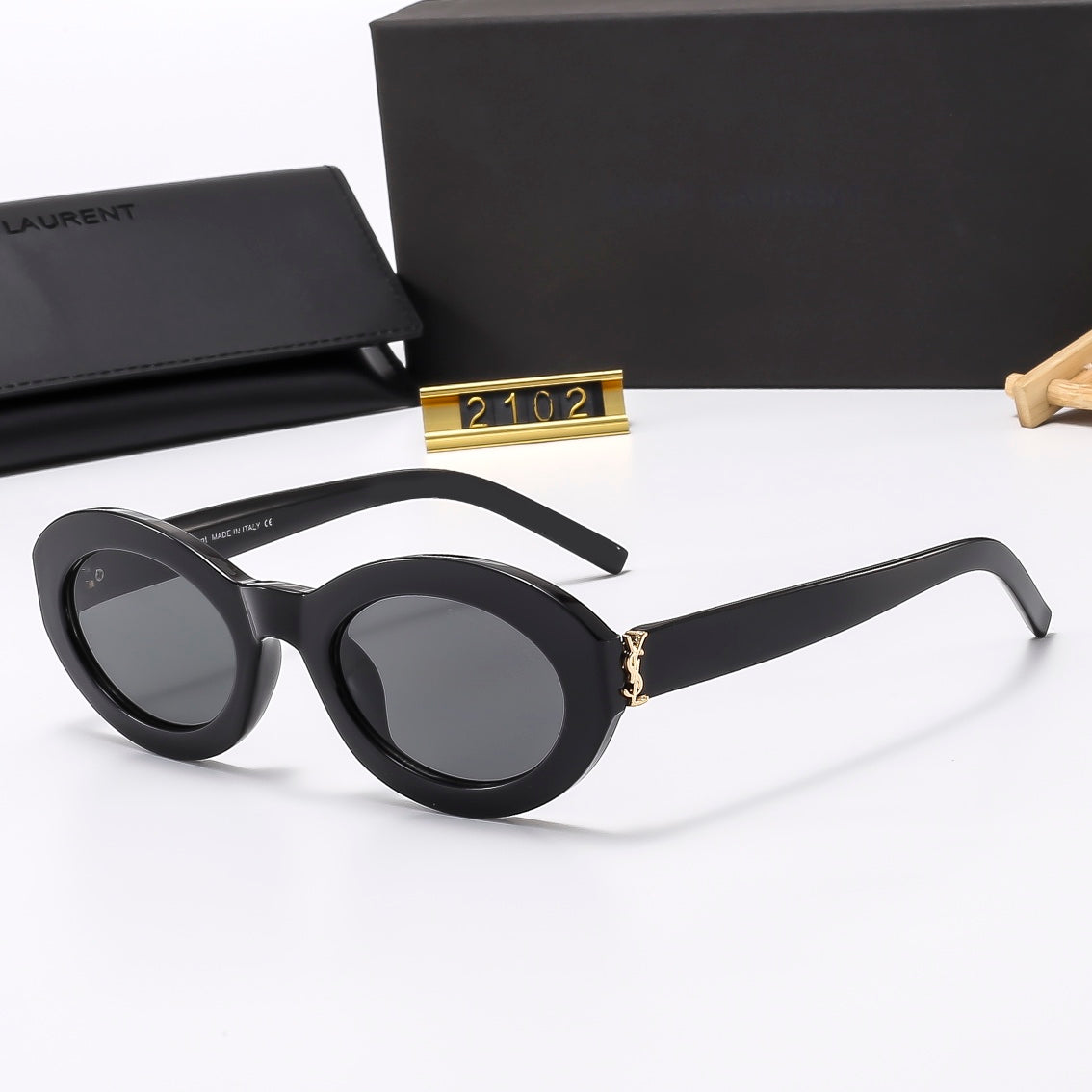 6 colors round lens sunglasses 2102