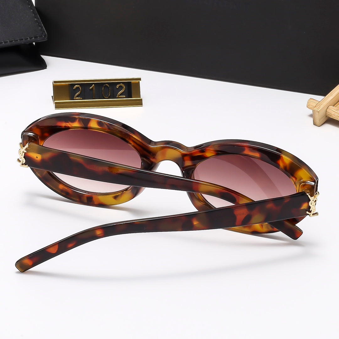 6 colors round lens sunglasses 2102