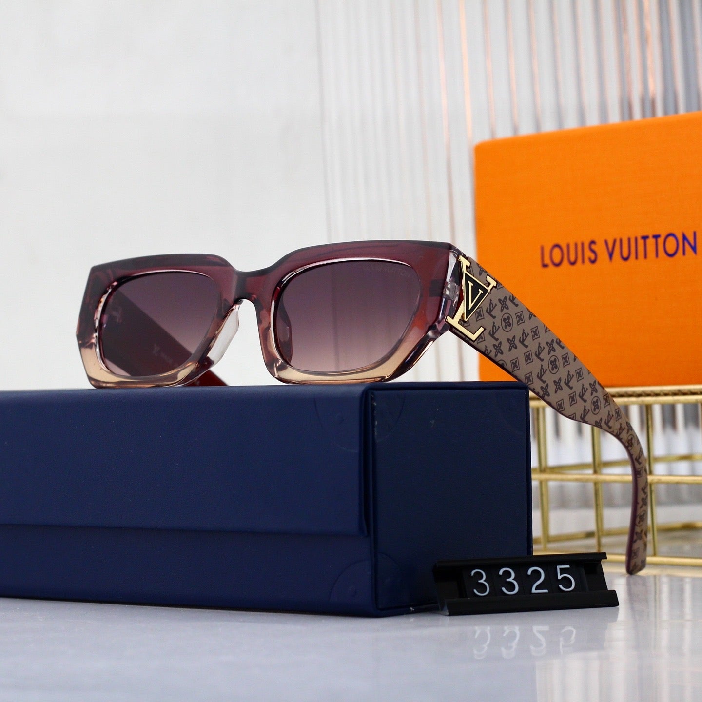 5-color plain lens sunglasses  3325