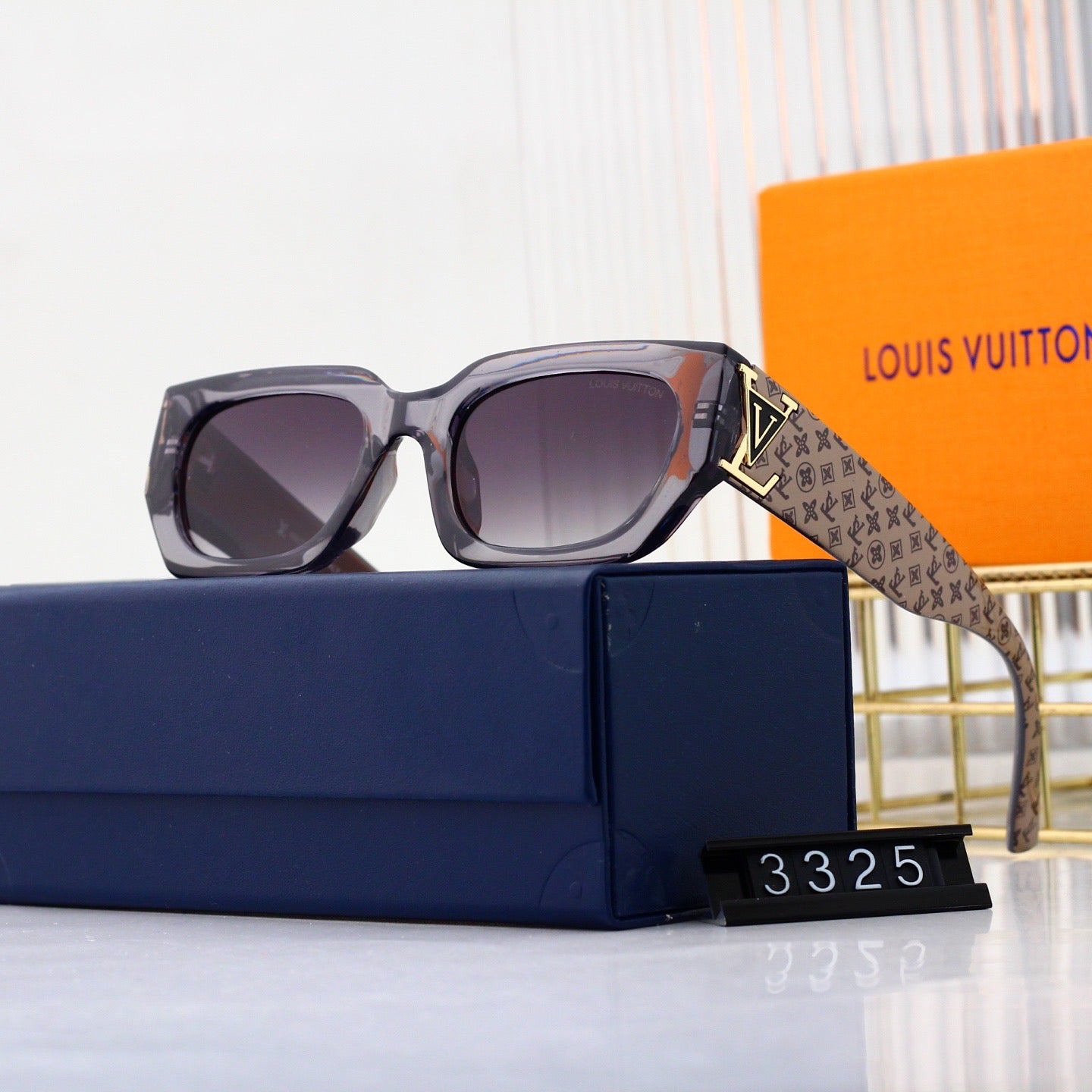 5-color plain lens sunglasses  3325