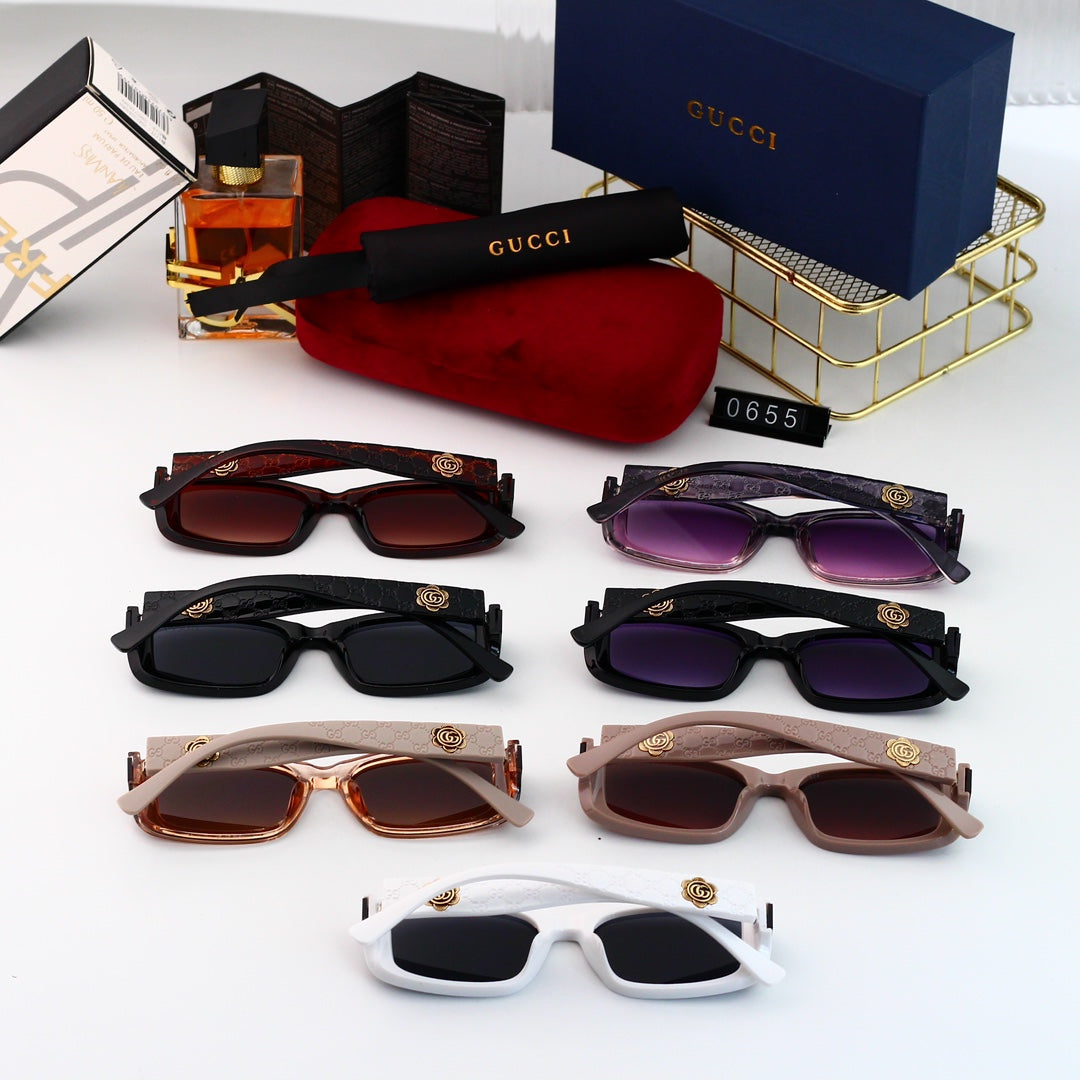 7-color curved nylon HD lenses Full frame sunglasses   0655
