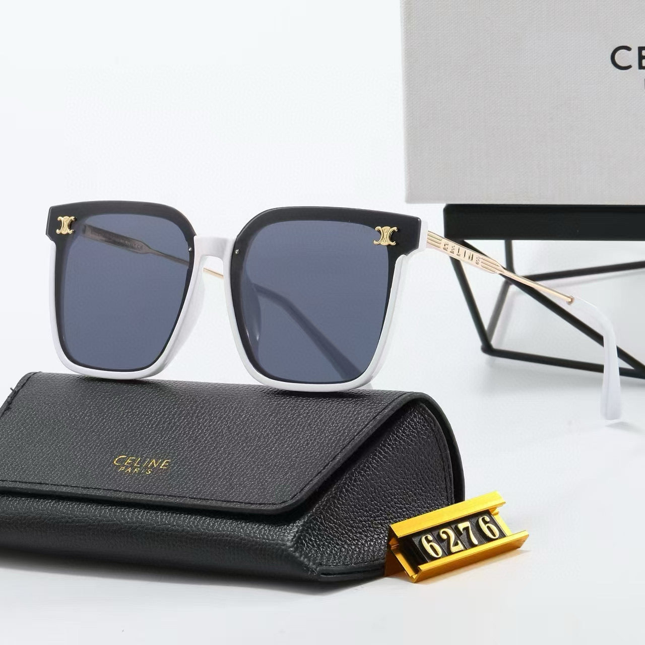 5 Colors Fashion Metal Temple Sunglasses  6276