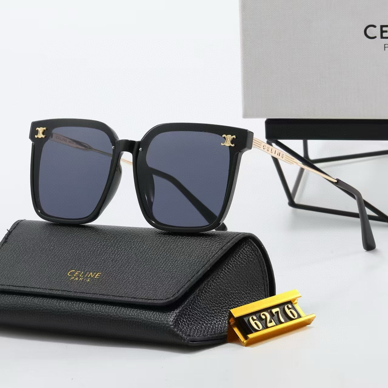 5 Colors Fashion Metal Temple Sunglasses  6276